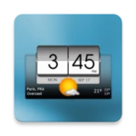 3d flip clock & weather android application logo